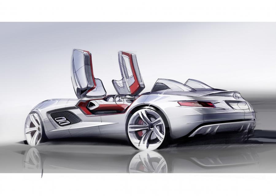 Эскиз Mercedes-Benz SLR McLaren Stirling Moss 2009 года  (фото 40 из 75)